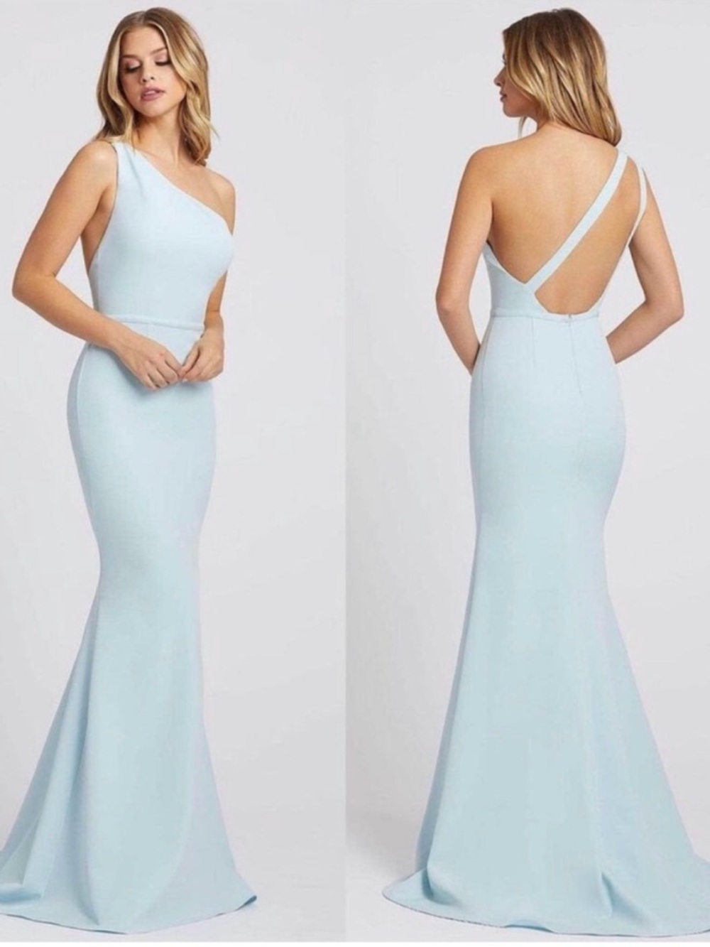 Ieena for Mac Duggal Powder Blue Mermaid Gown Size 12 NWT Formal Wedding Gala